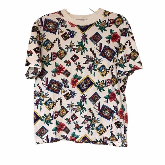 Vintage Cherokee Crewneck Traveling Graphic T-Shirt Sz Medium - Picture 1 of 6